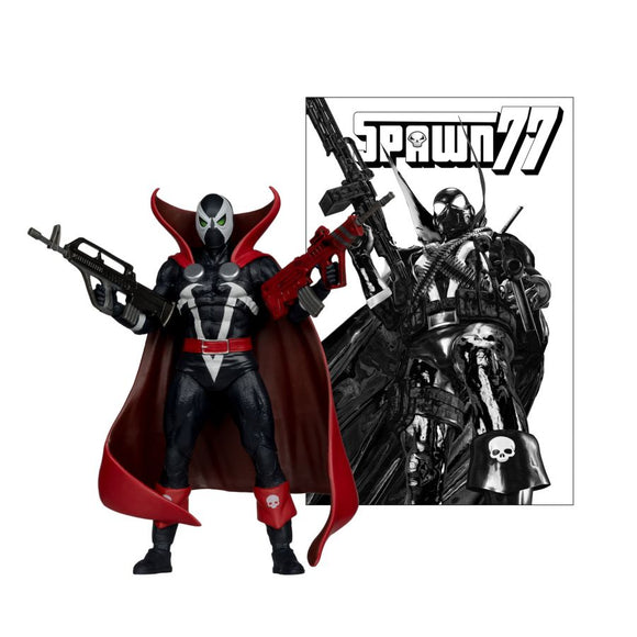 Spawn 1977 Variant Black & Red 7" Action Figure with Comic PLATINUM - McFarlane
