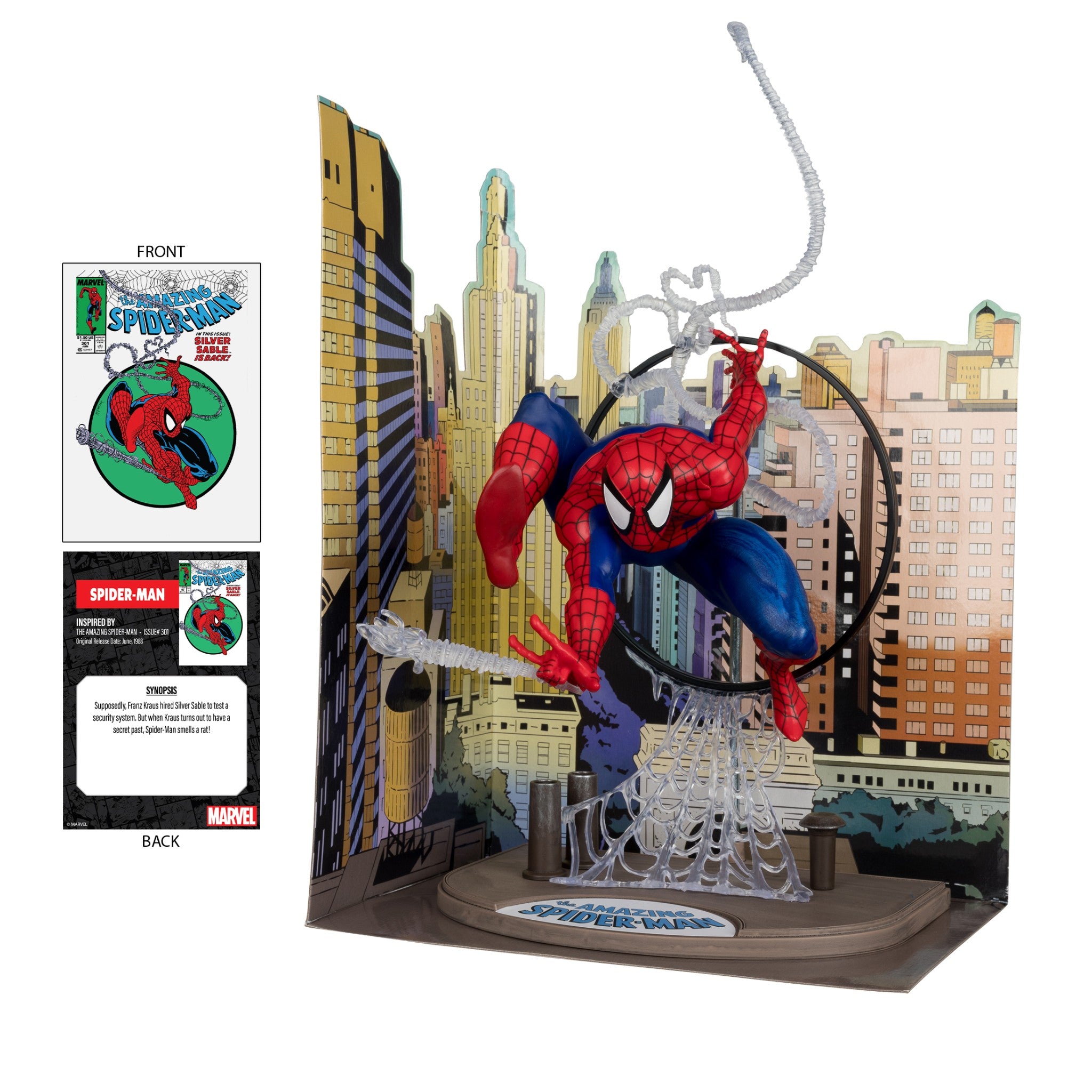 Marvel Spider-Man 1:6 Scale Posed Amazing Spider-Man #301 - McFarlane Toys