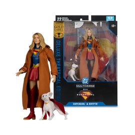 DC Multiverse Deluxe Theatrical Edition Supergirl Movie Supergirl & Krypto Gold