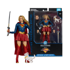 DC Multiverse Deluxe Theatrical Edition Supergirl Movie Supergirl & Puppy Krypto