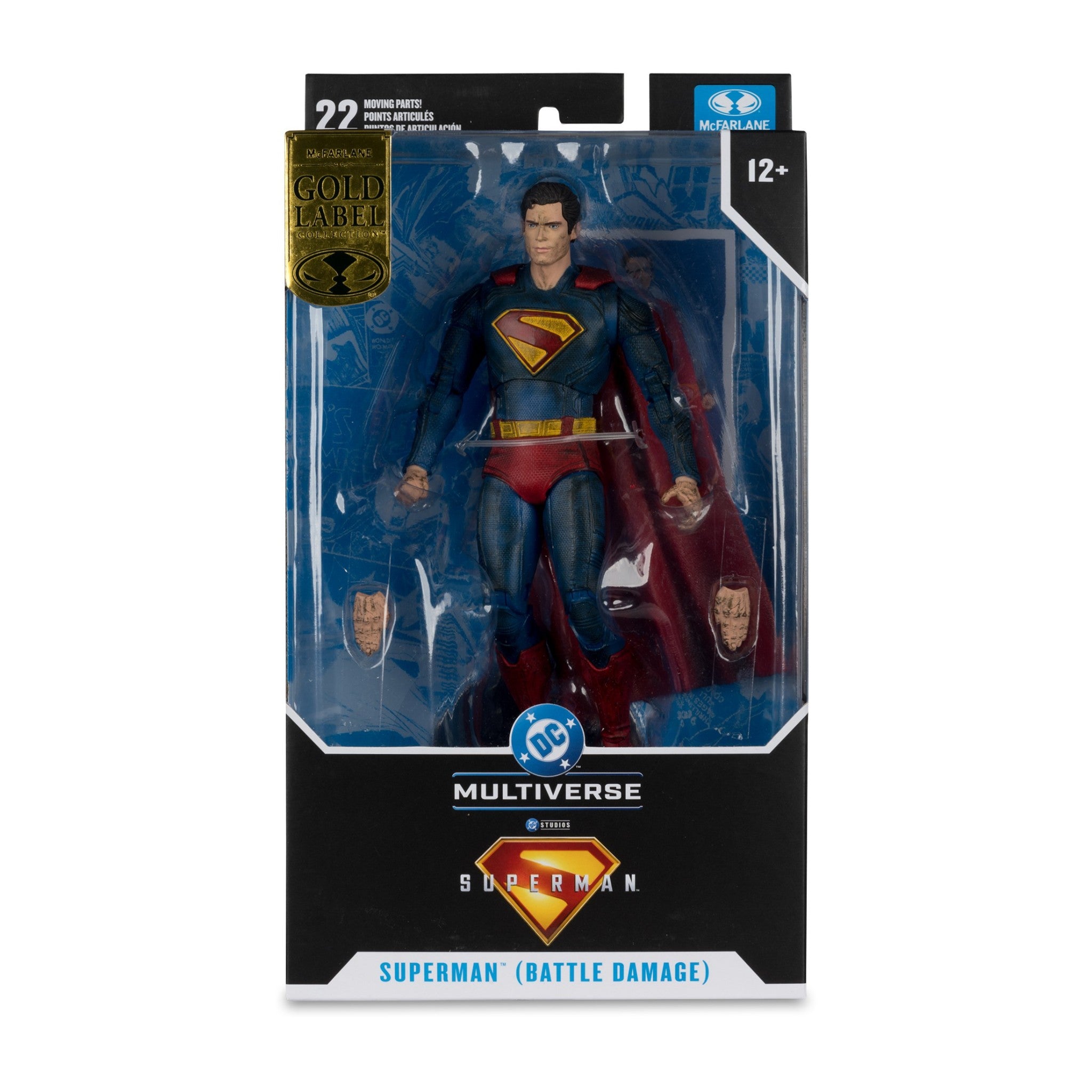DC Multiverse Superman Legacy Superman Battle Damage Gold Label - McFarlane Toys