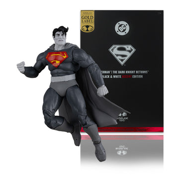 DC Multiverse Batman DKR Superman Black & White Accent Gold Label - McFarlane