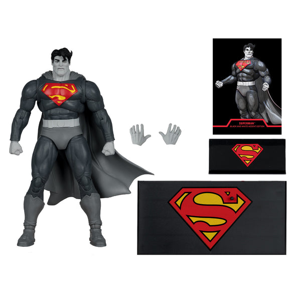 DC Multiverse Batman DKR Superman Black & White Accent Gold Label - McFarlane