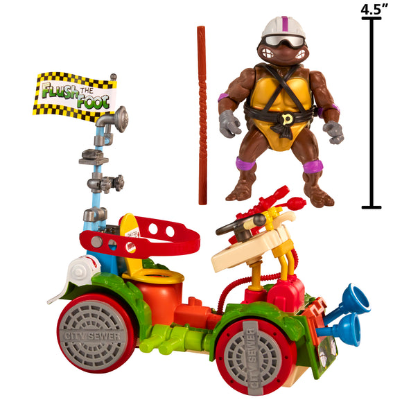 Teenage Mutant Ninja Turtles TMNT Toilet Taxi with Donatello