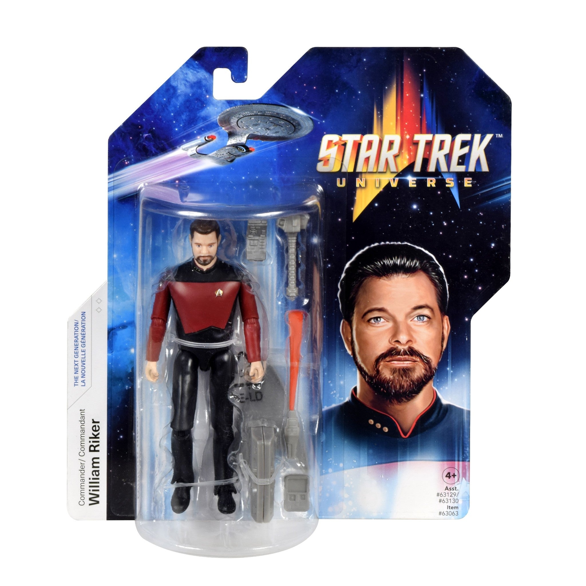 Star Trek Universe Next Generation Commander William Riker 5" Action Figure
