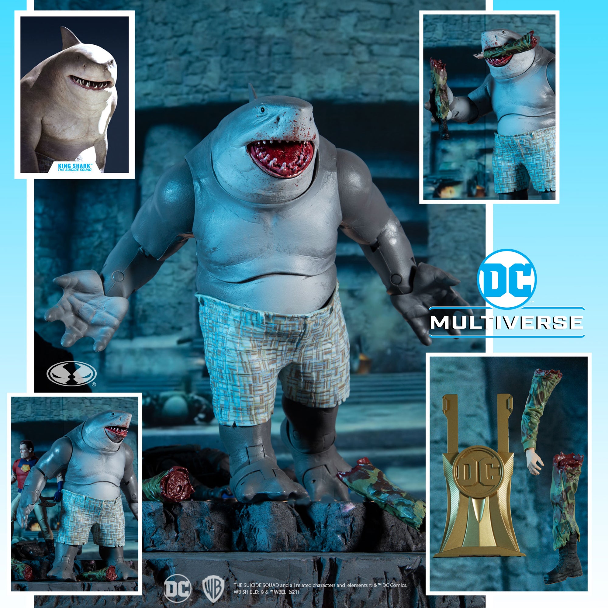 DC Multiverse Suicide Squad King Shark Gold Edition Megafig - McFarlane Toys