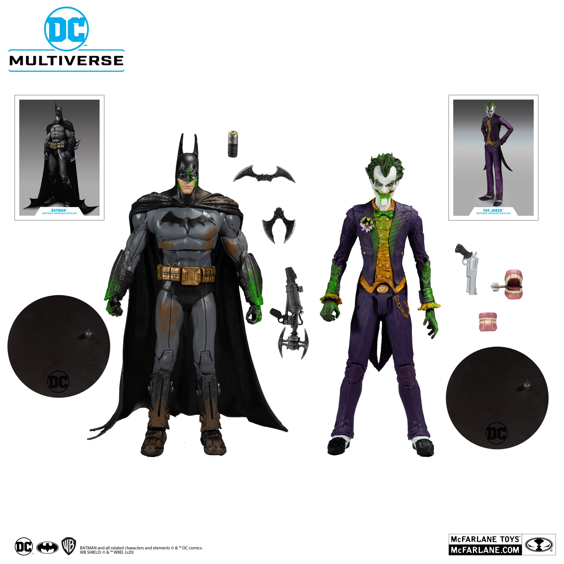 DC Multiverse Batman Joker Arkham Asylum 2 Pack (Venom Variant) - McFarlane Toys