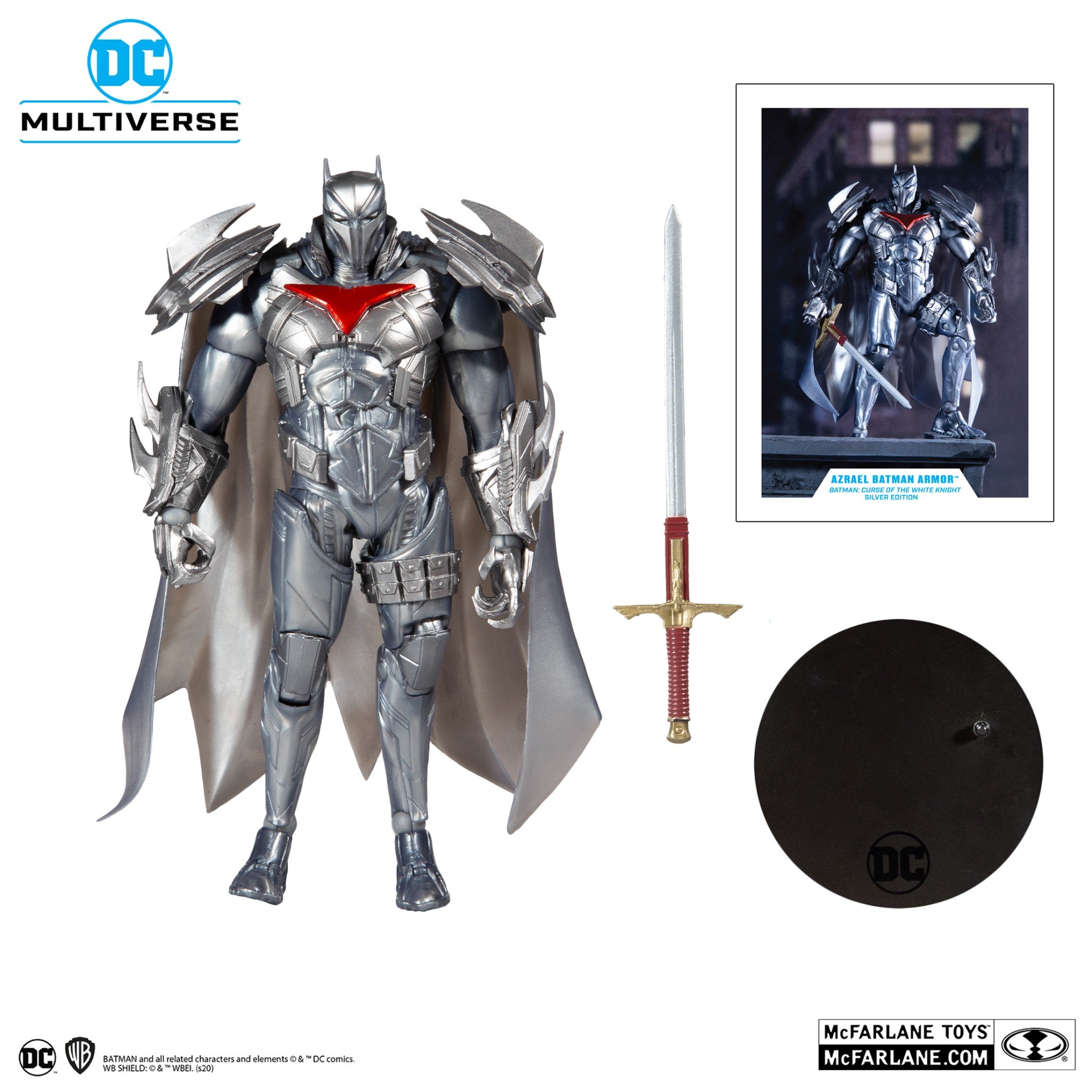 DC Multiverse Azrael Batman Armor Silver Edition Gold Label - McFarlane Toys