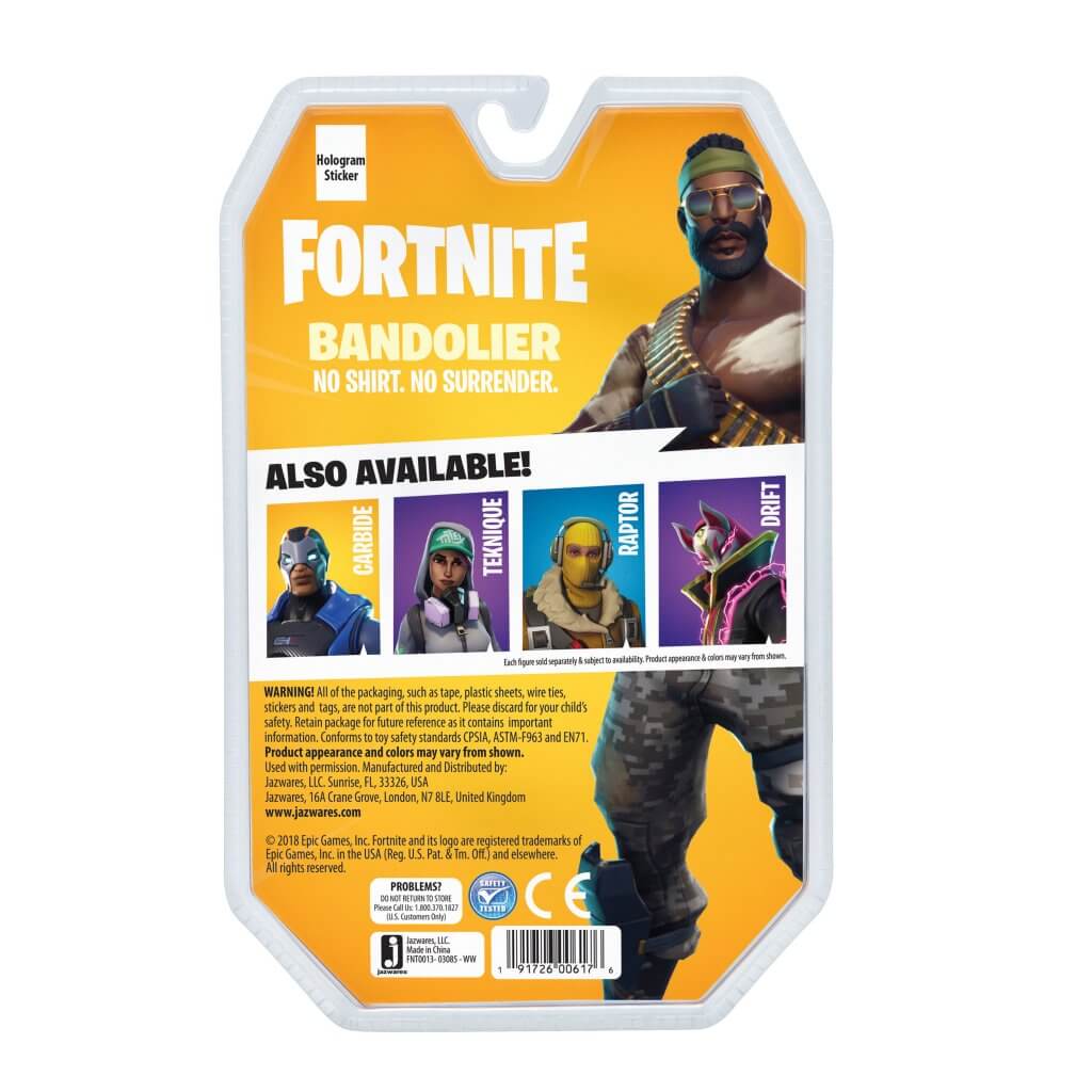 Fortnite Bandolier 4" Solo Mode Figure Pack - 0