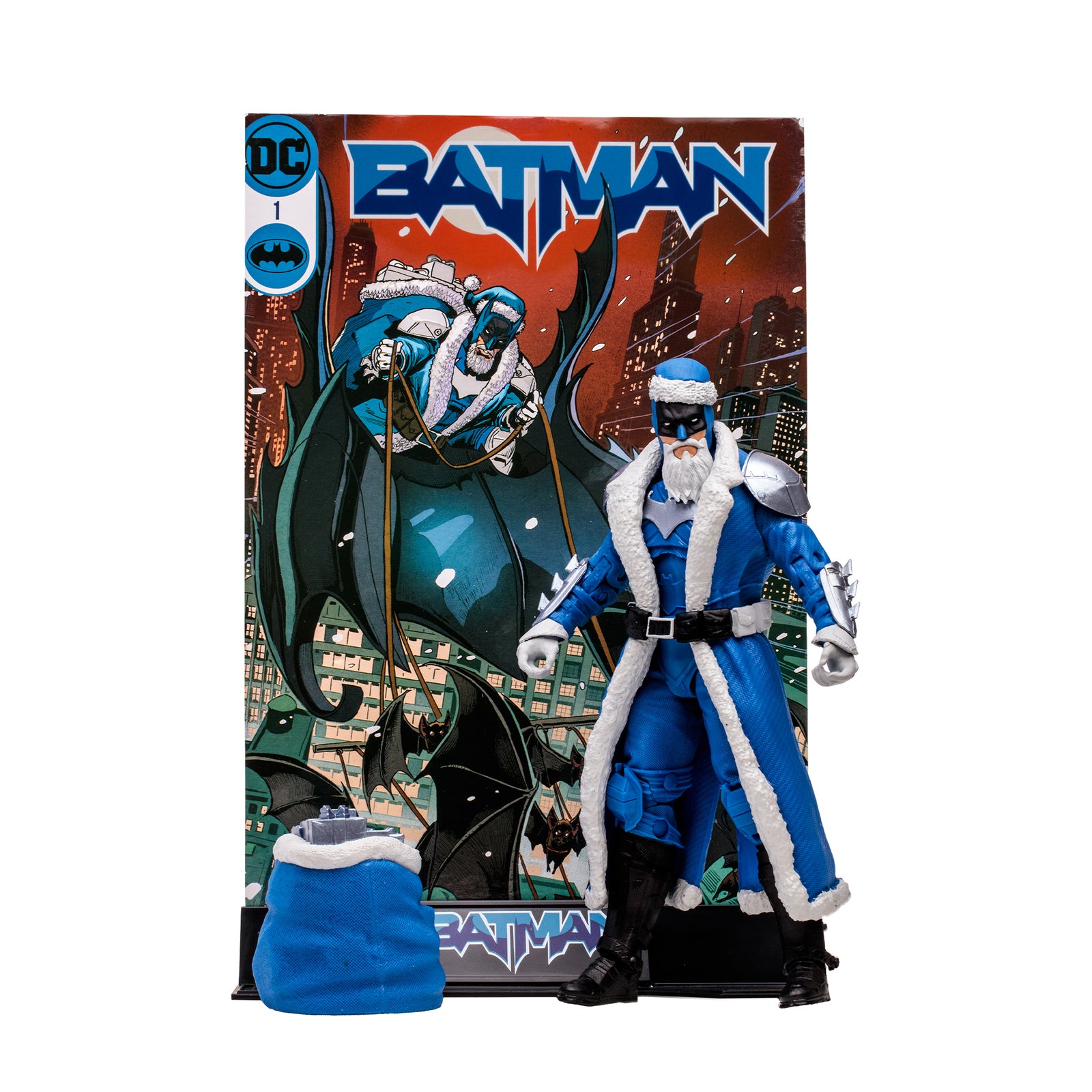 DC Multiverse Batman Santa Blue Version Gold Label - McFarlane Toys