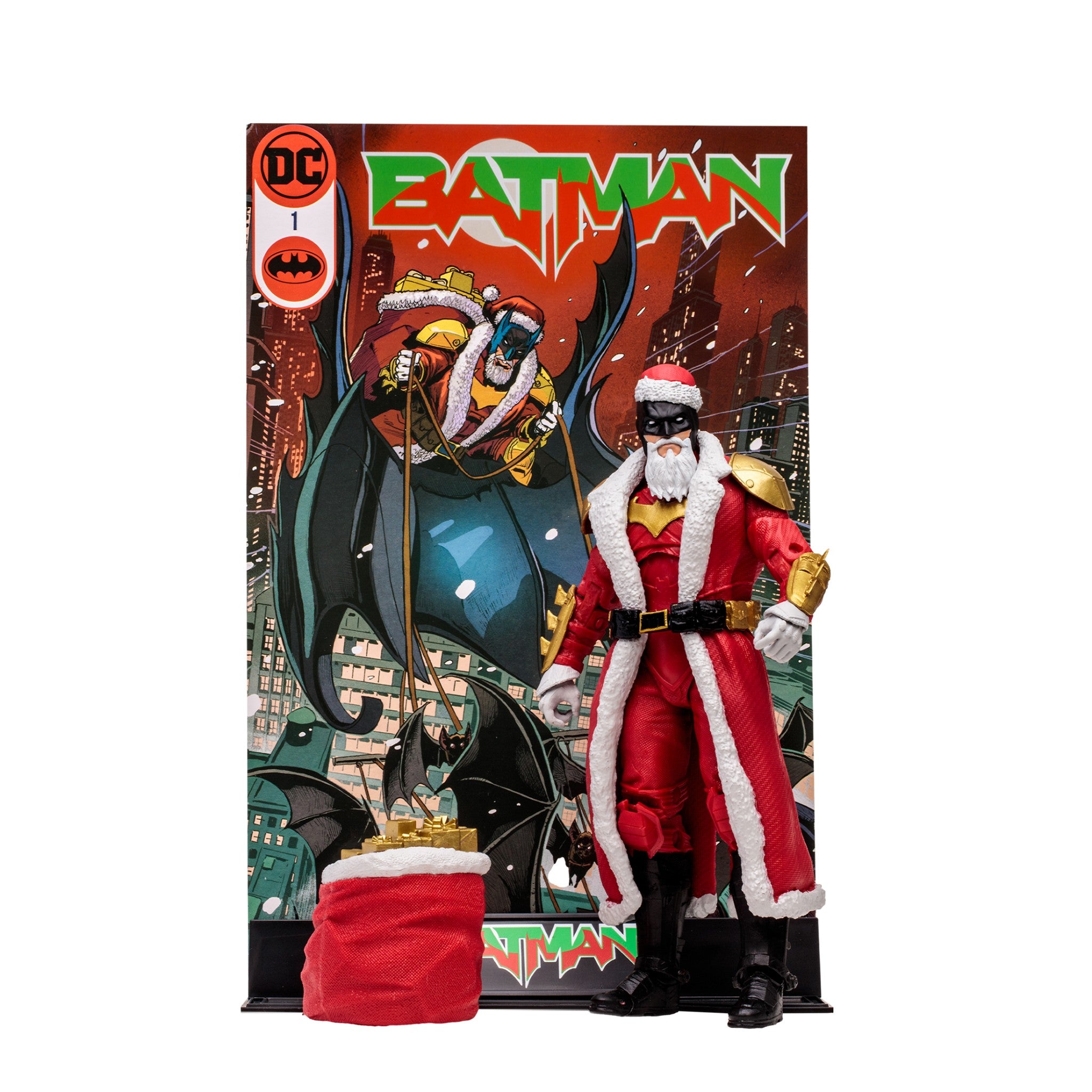 DC Multiverse Batman Santa Red Version Gold Label - McFarlane Toys