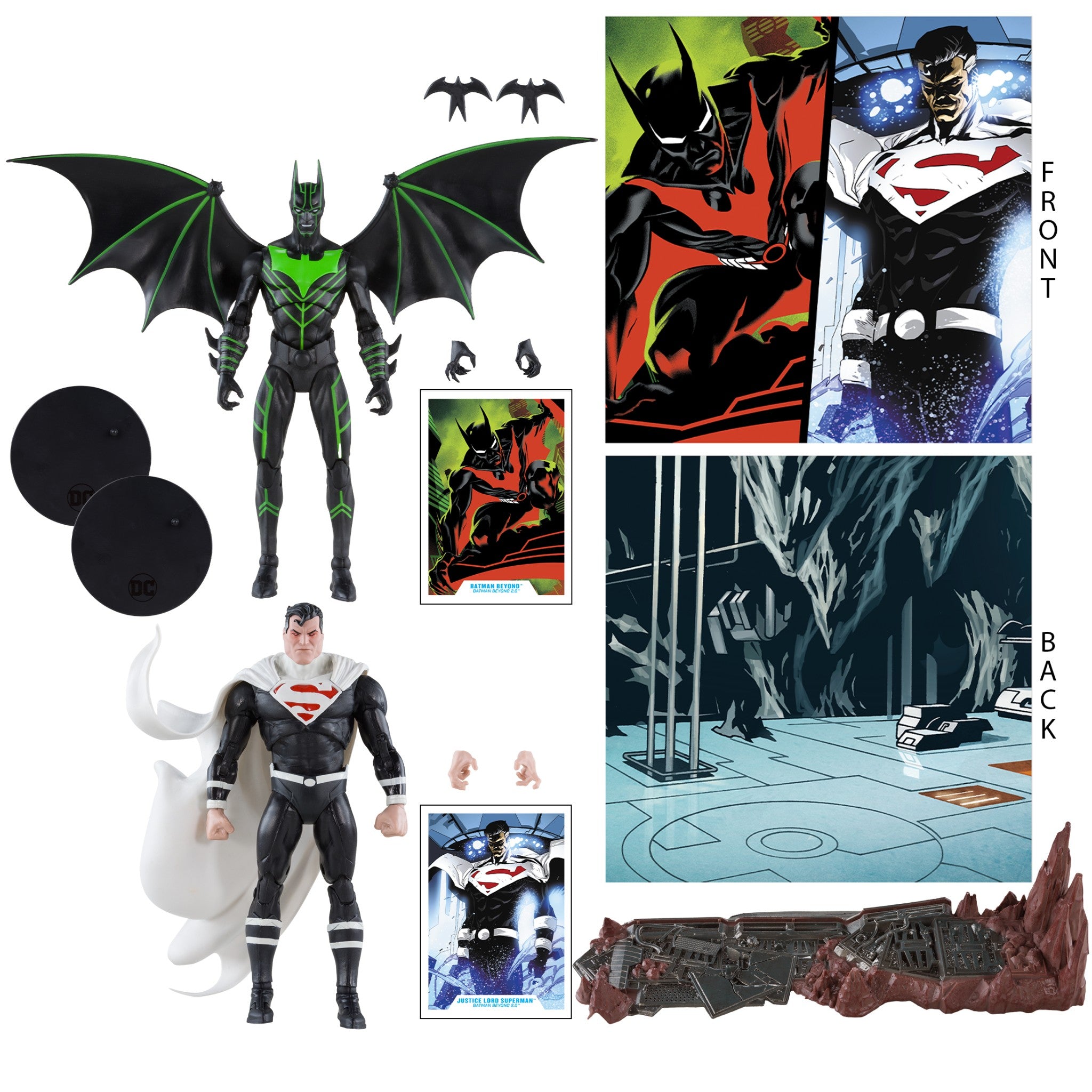 DC Multiverse Batman Beyond vs Justice Lord Superman 2 Pack - McFarlane Toys