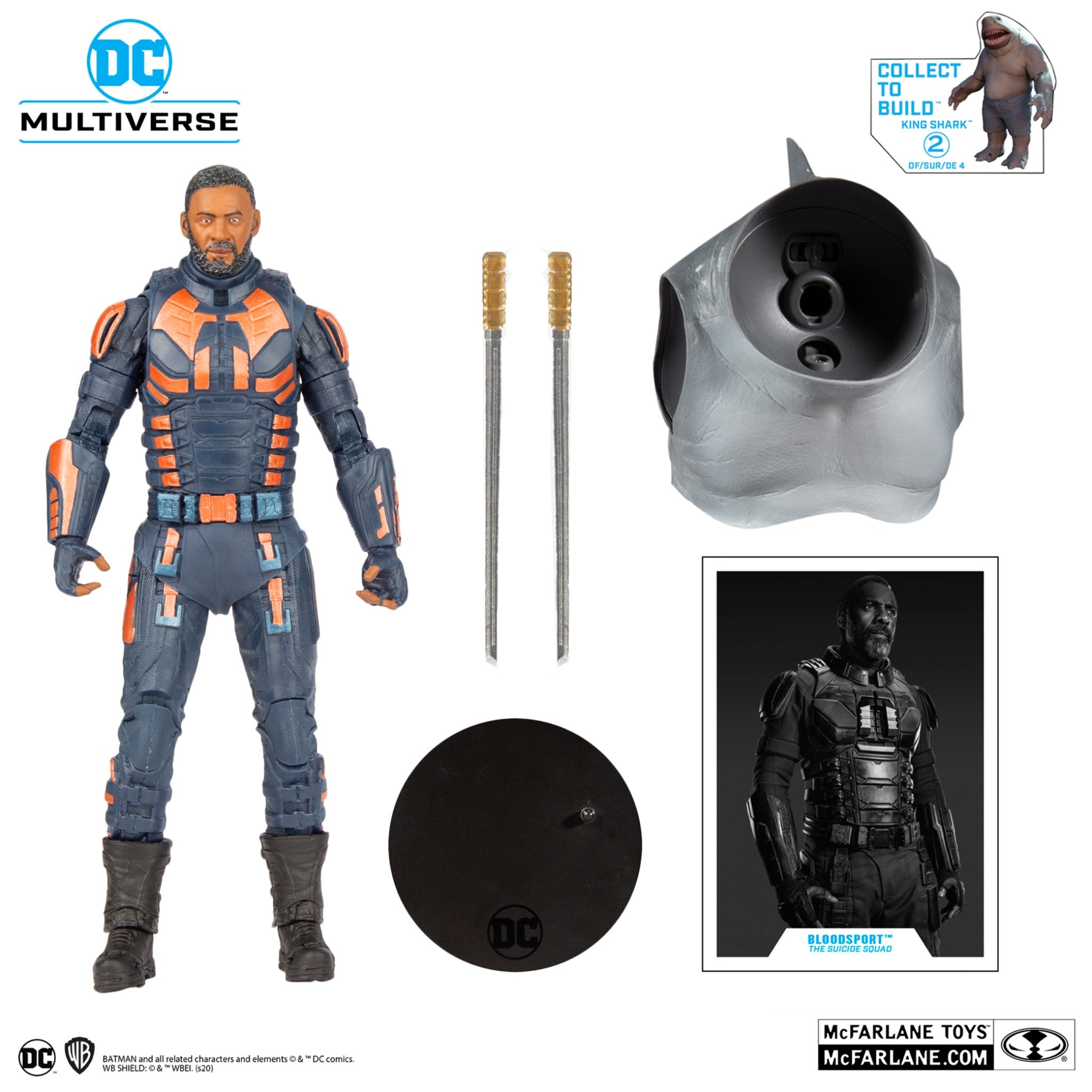 DC Multiverse Suicide Squad Bloodsport Unmasked BAF King Shark - McFarlane Toys