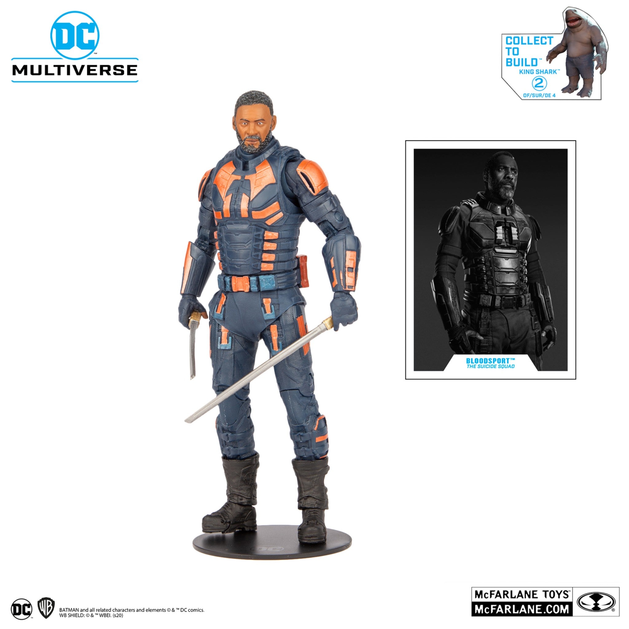 DC Multiverse Suicide Squad Bloodsport Unmasked BAF King Shark - McFarlane Toys