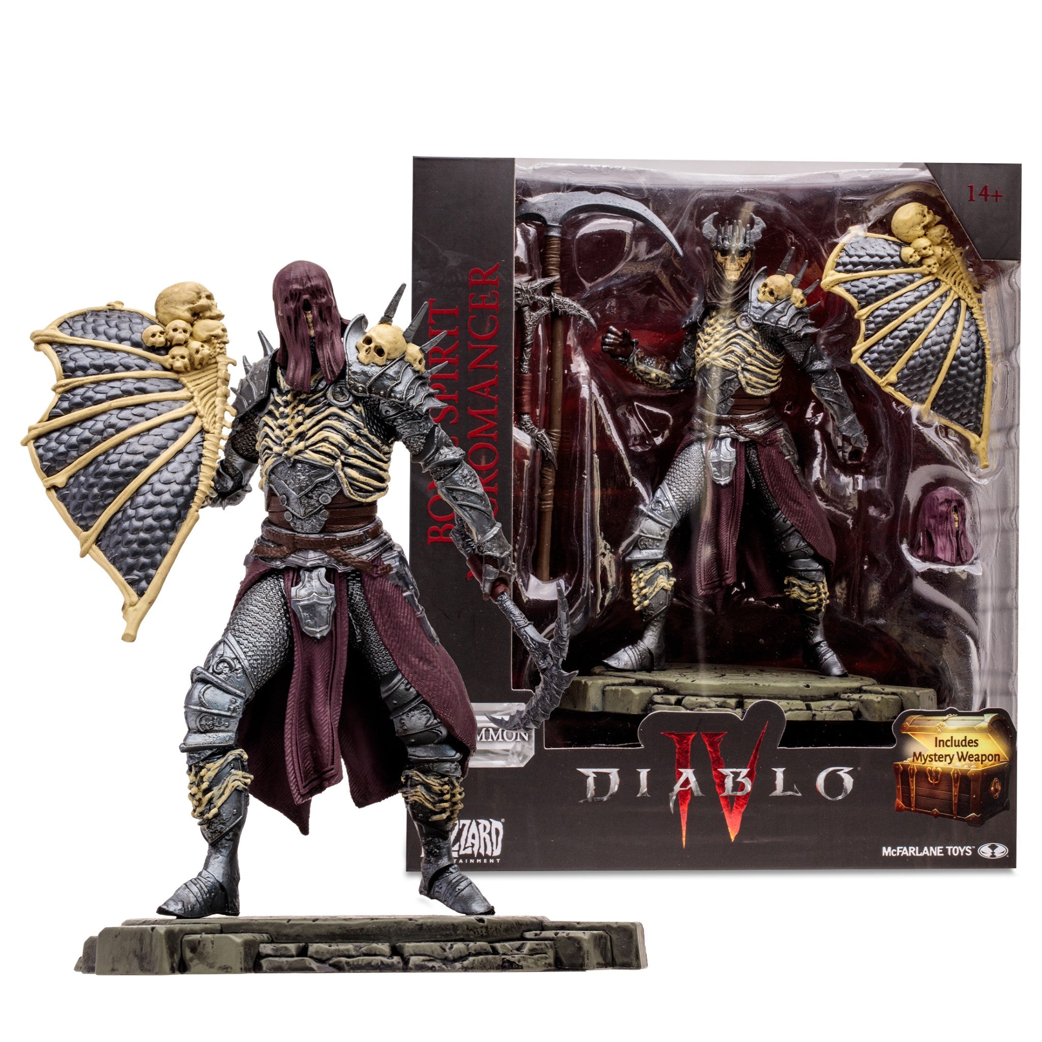 Diablo IV Bone Spirit Necromancer 7" Common Figure - McFarlane Toys