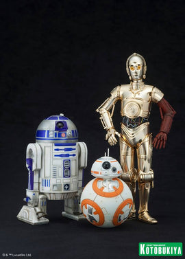 Kotobukiya Star Wars Force Awakens C-3PO R2-D2 BB-8 ARTFX+ Statue