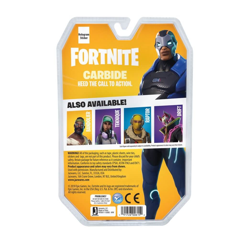 Fortnite Carbide 4" Solo Mode Figure Pack