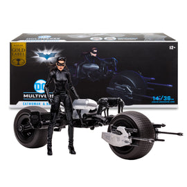 DC Multiverse Dark Knight Rises Catwoman & Batpod Gold Label