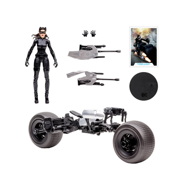 DC Multiverse Dark Knight Rises Catwoman & Batpod Gold Label