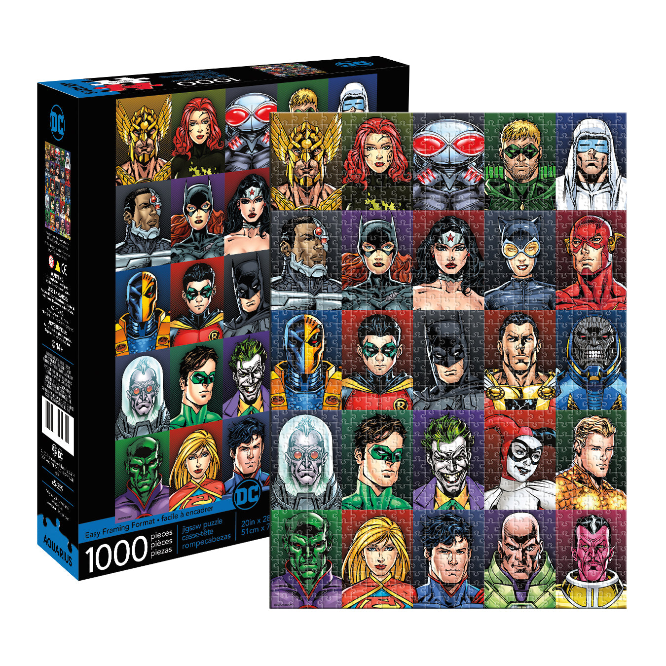 DC Comics Faces Collage Jigsaw Puzzle 1000 pieces