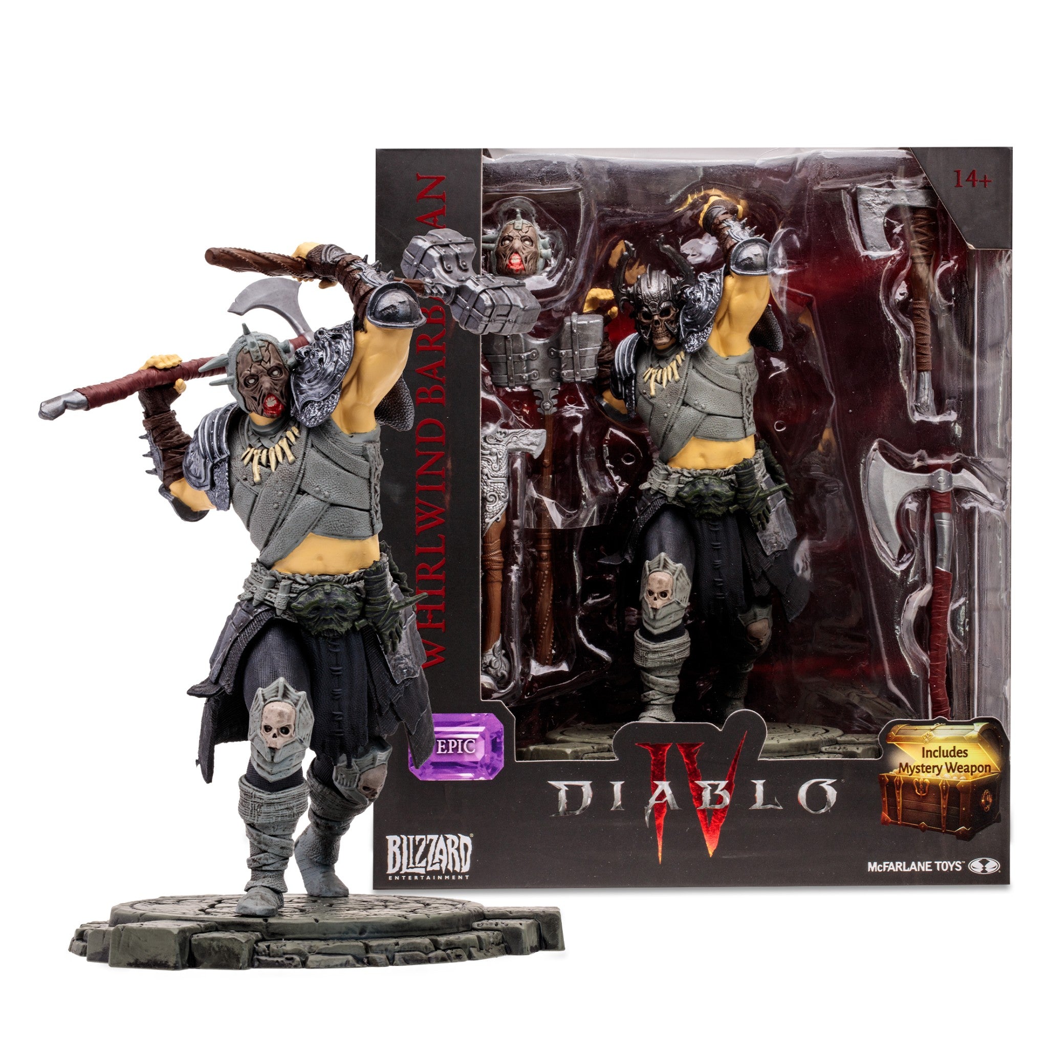 Diablo IV Whirlwind Barbarian 7" Epic Figure - McFarlane Toys