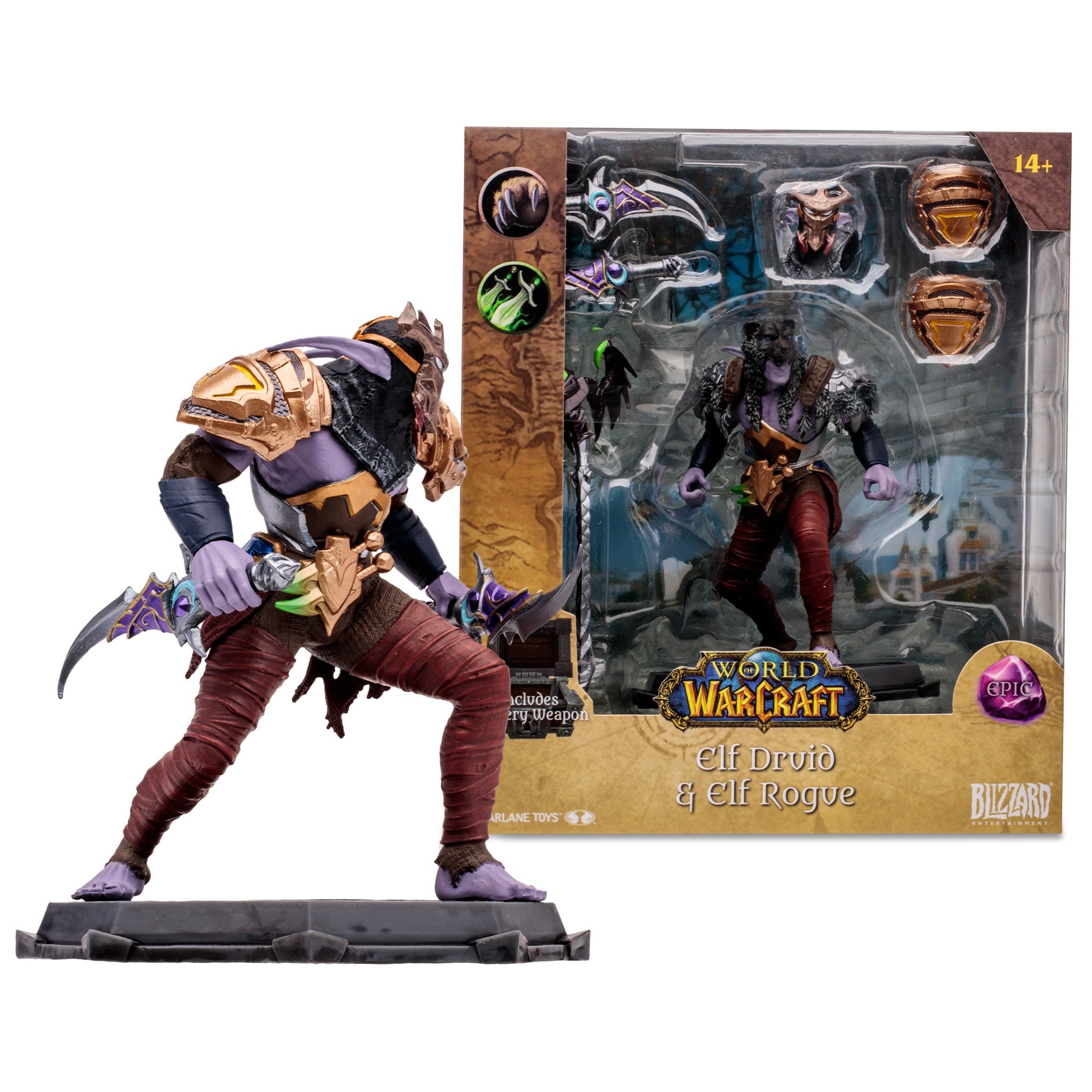 World of Warcraft Elf Druid Rogue 7" Epic Figure - McFarlane Toys