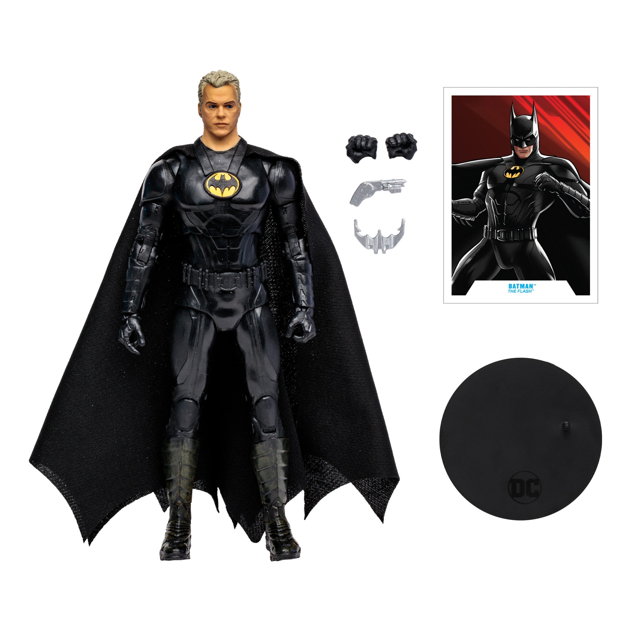 DC Multiverse Flash Movie Batman Michael Keaton Unmasked Gold Label - McFarlane