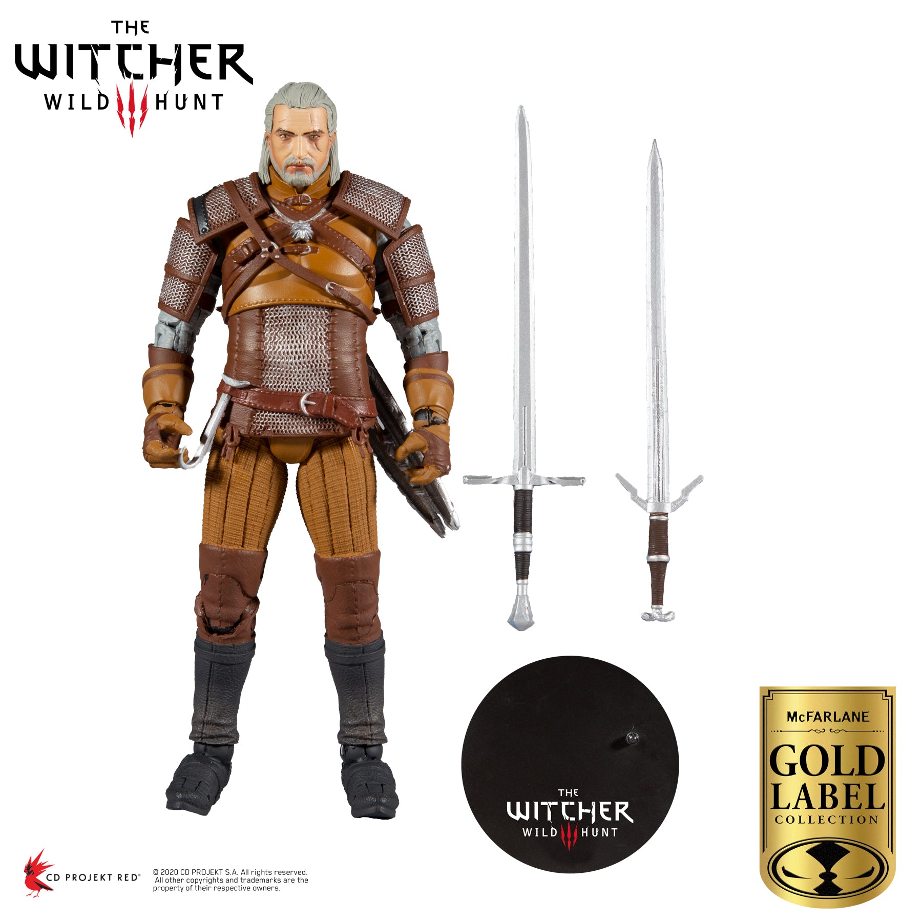 Witcher 3 Wild Hunt Gold Label Geralt of Rivia 7" Figure - McFarlane Toys - 0