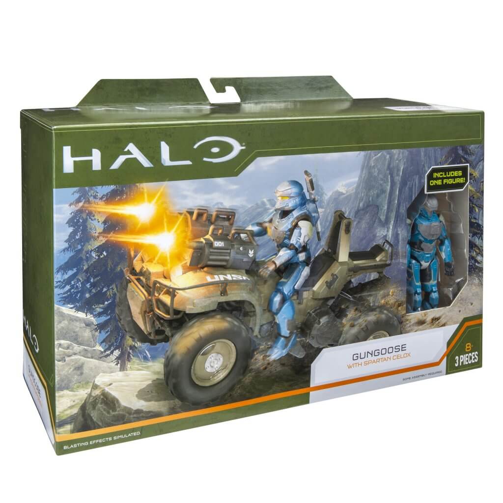 Halo Gungoose Vehicle with 4" Spartan Celox Action Figure