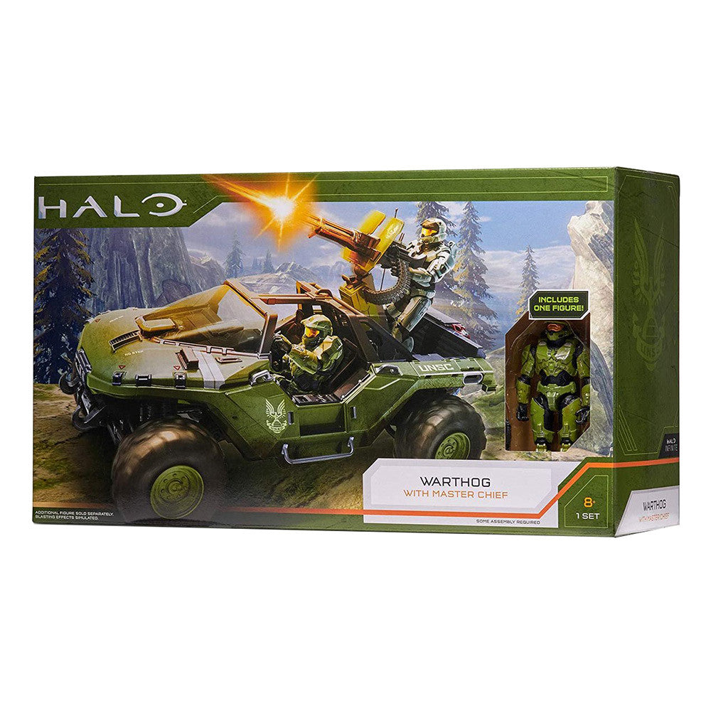 Halo Warthog Deluxe Vehicle with 4" Master Chief Action Figure-1