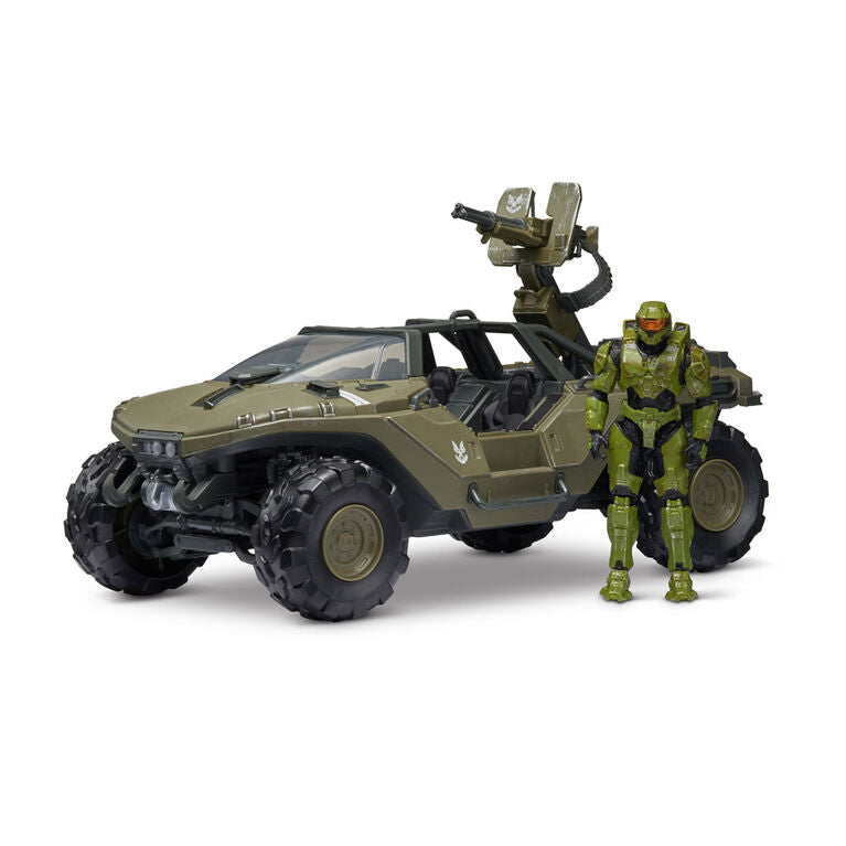 Halo Warthog Deluxe Vehicle with 4" Master Chief Action Figure - 0