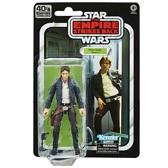 Star Wars 40th Anniversary Empire Strikes Back Black 6" Series Han Solo Bespin