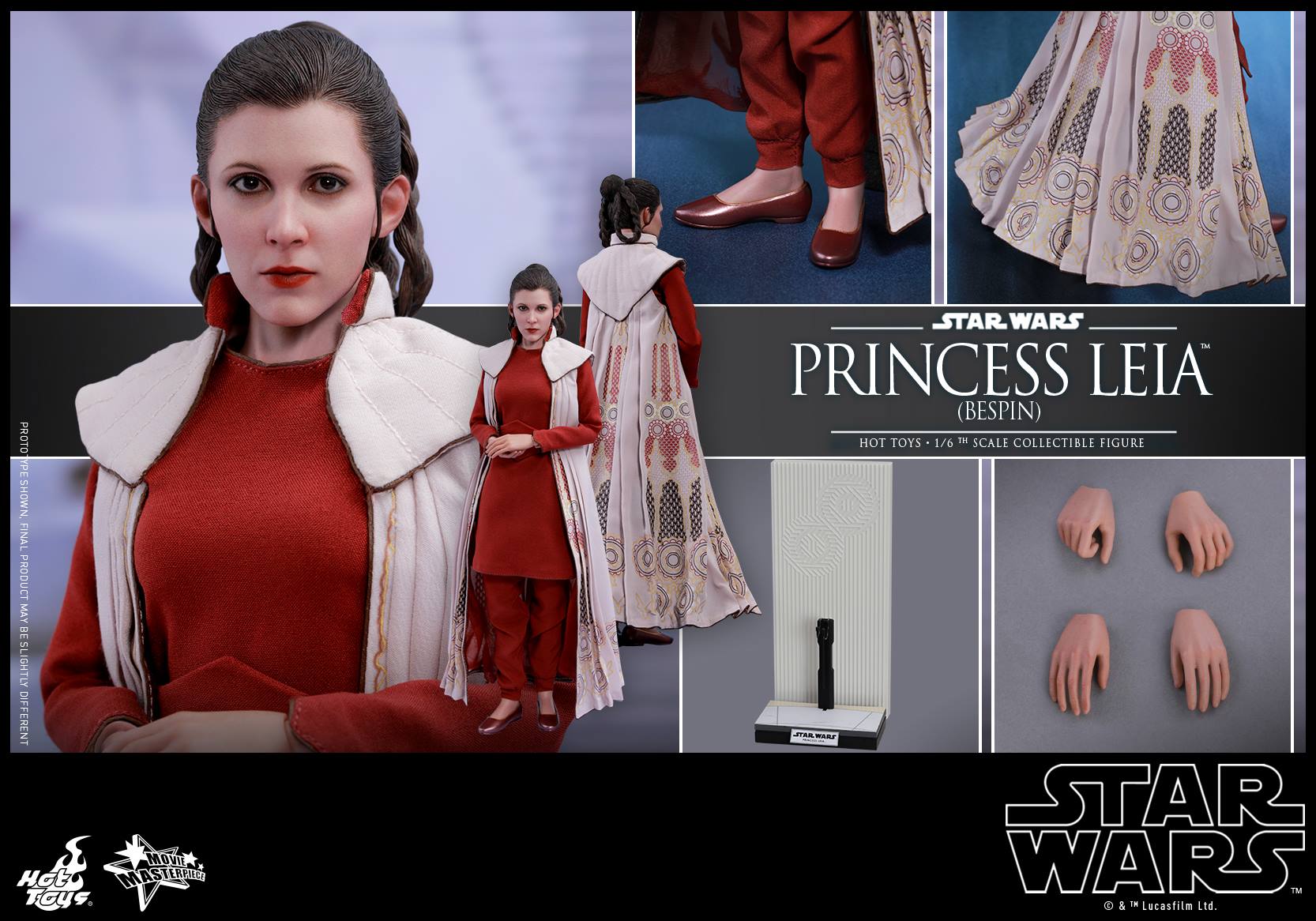 Hot Toys Star Wars Princesss Leia Bespin 12" 1/6 Scale Statue