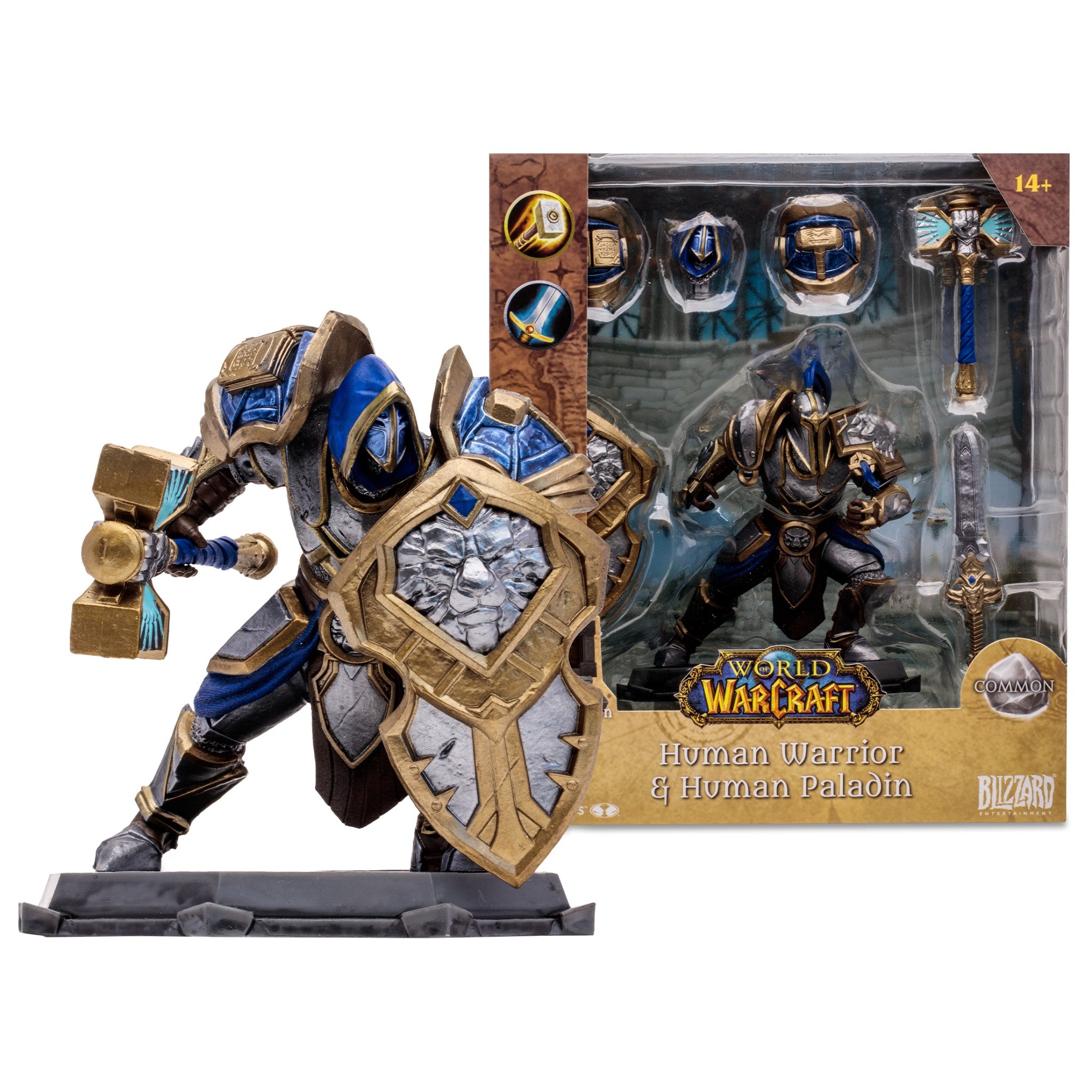 World of Warcraft Human Warrior Paladin 7" Common Figure - McFarlane Toys