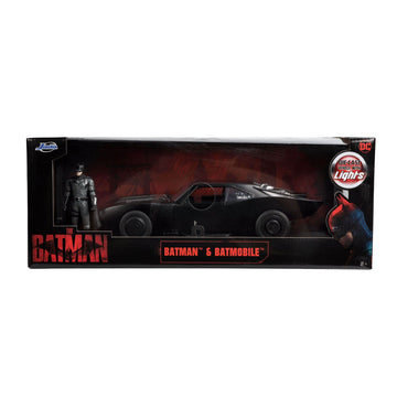 DC Comics The Batman Batmobile 1:18 & Batman Figure Hollywood Rides - Jada Toys