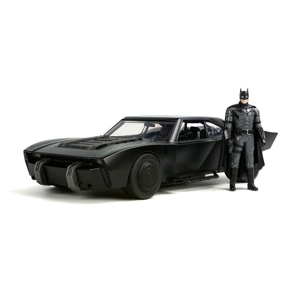 DC Comics The Batman Batmobile 1:18 & Batman Figure Hollywood Rides - Jada Toys