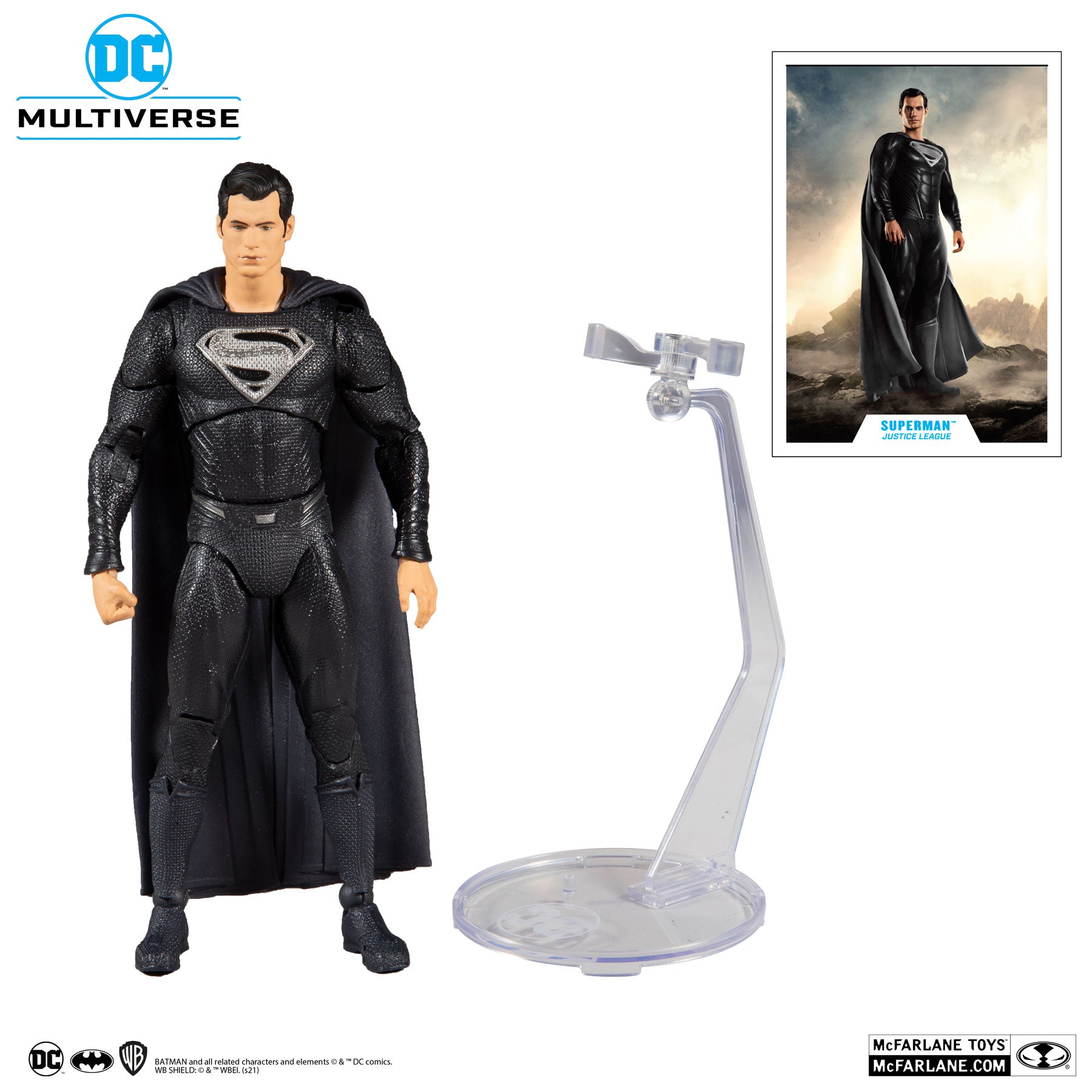DC Multiverse Justice League Superman Black Suit - McFarlane Toys