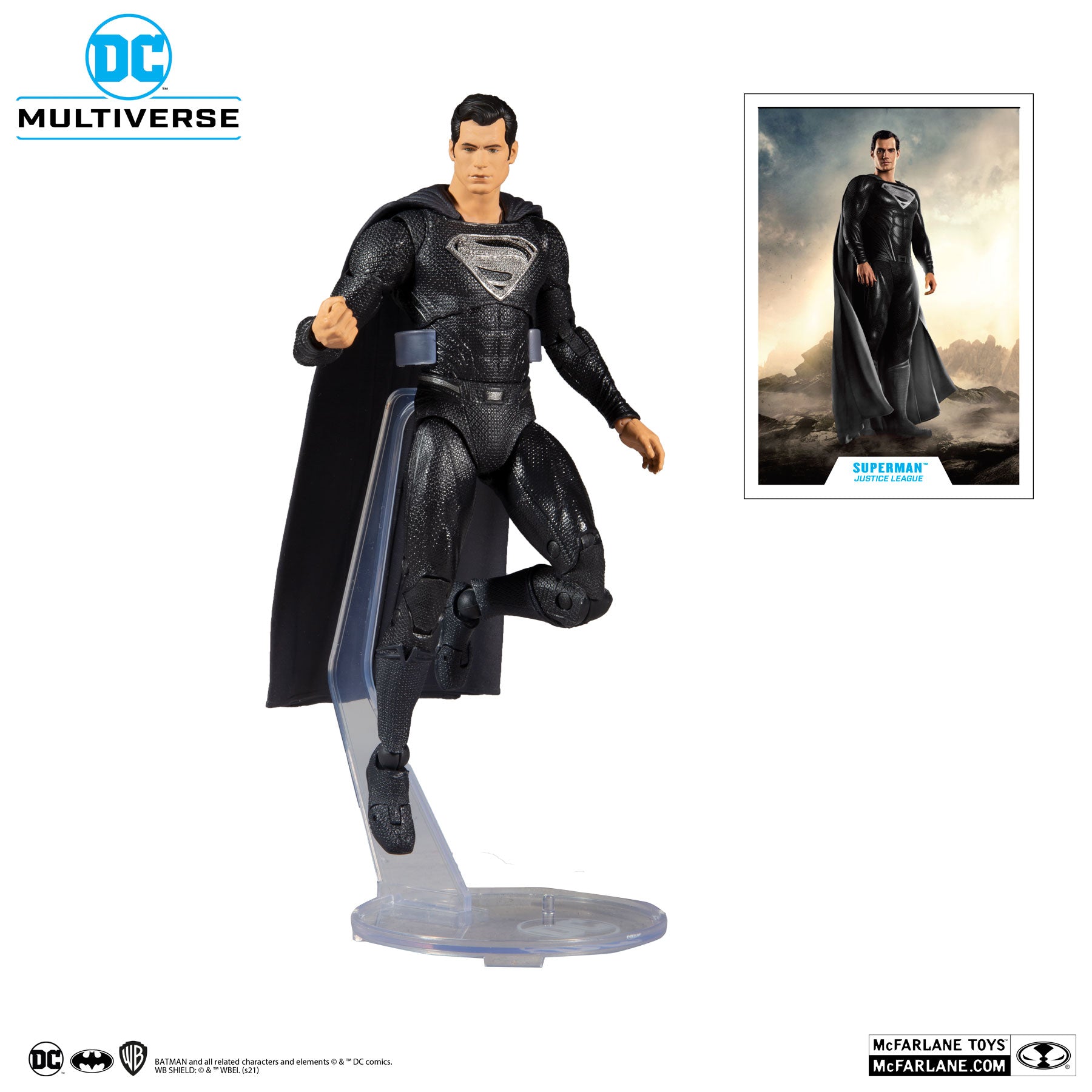 DC Multiverse Justice League Superman Black Suit - McFarlane Toys