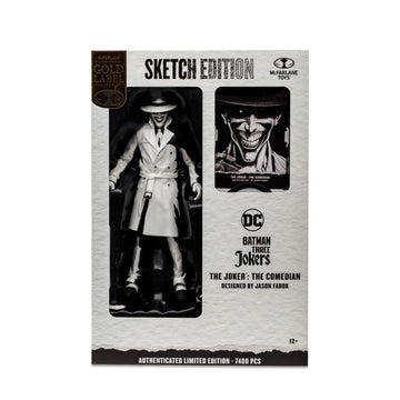 DC Multiverse Sketch Edition Batman Three Joker Comedian Gold Label