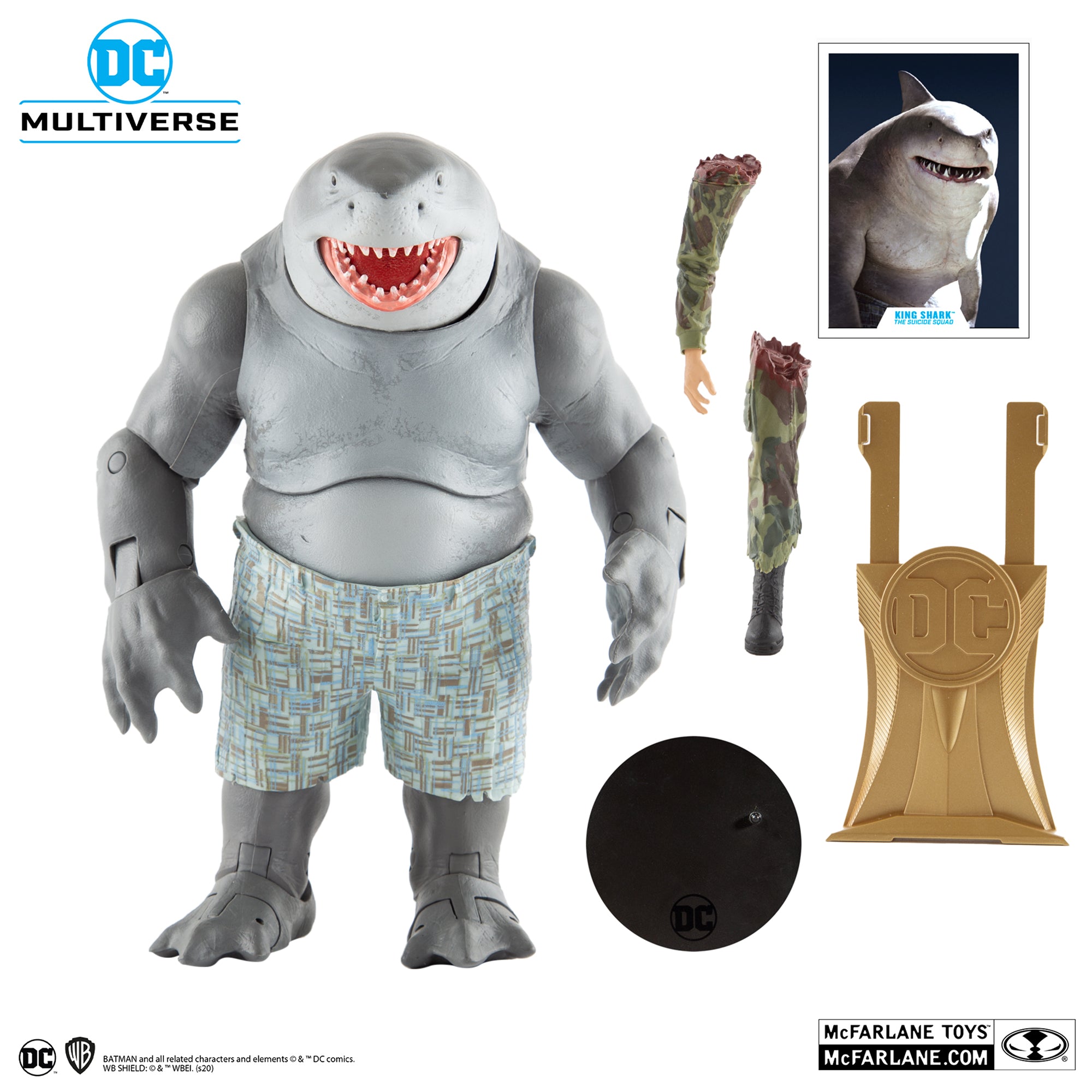 DC Multiverse Suicide Squad King Shark Gold Edition Megafig - McFarlane Toys