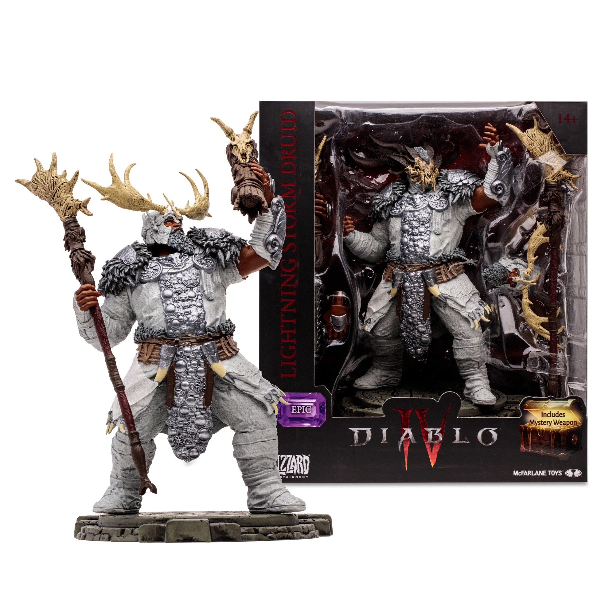 Diablo IV Lightning Storm Druid 7" Epic Figure - McFarlane Toys