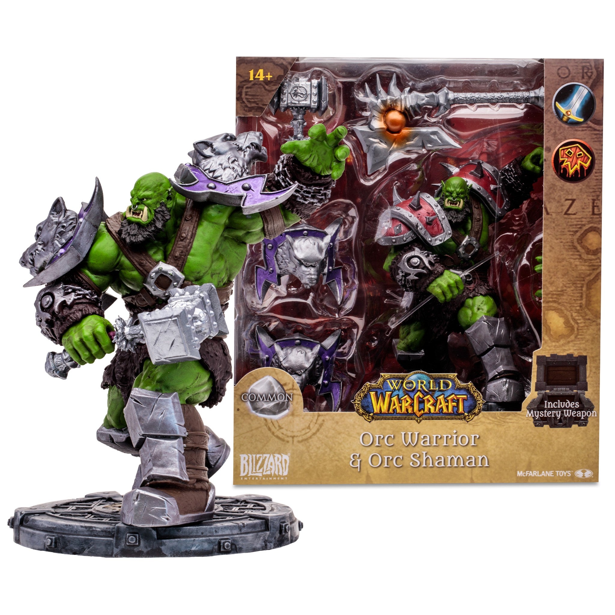 World of Warcraft Orc Warrior Shaman 7" Common Figure - McFarlane Toys