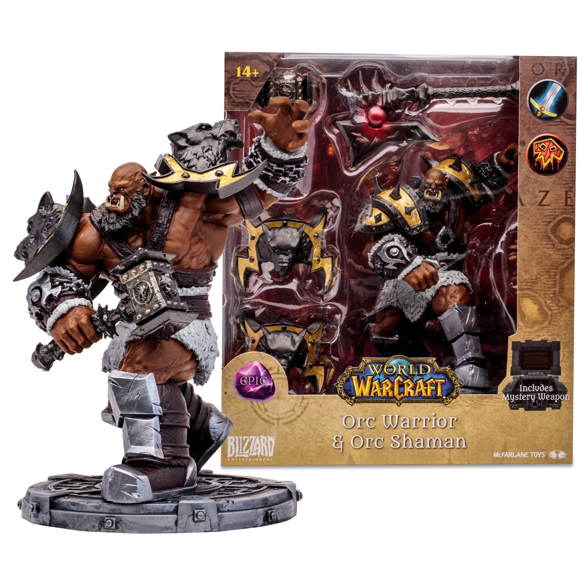 World of Warcraft Orc Warrior Shaman 7" Epic Figure - McFarlane Toys