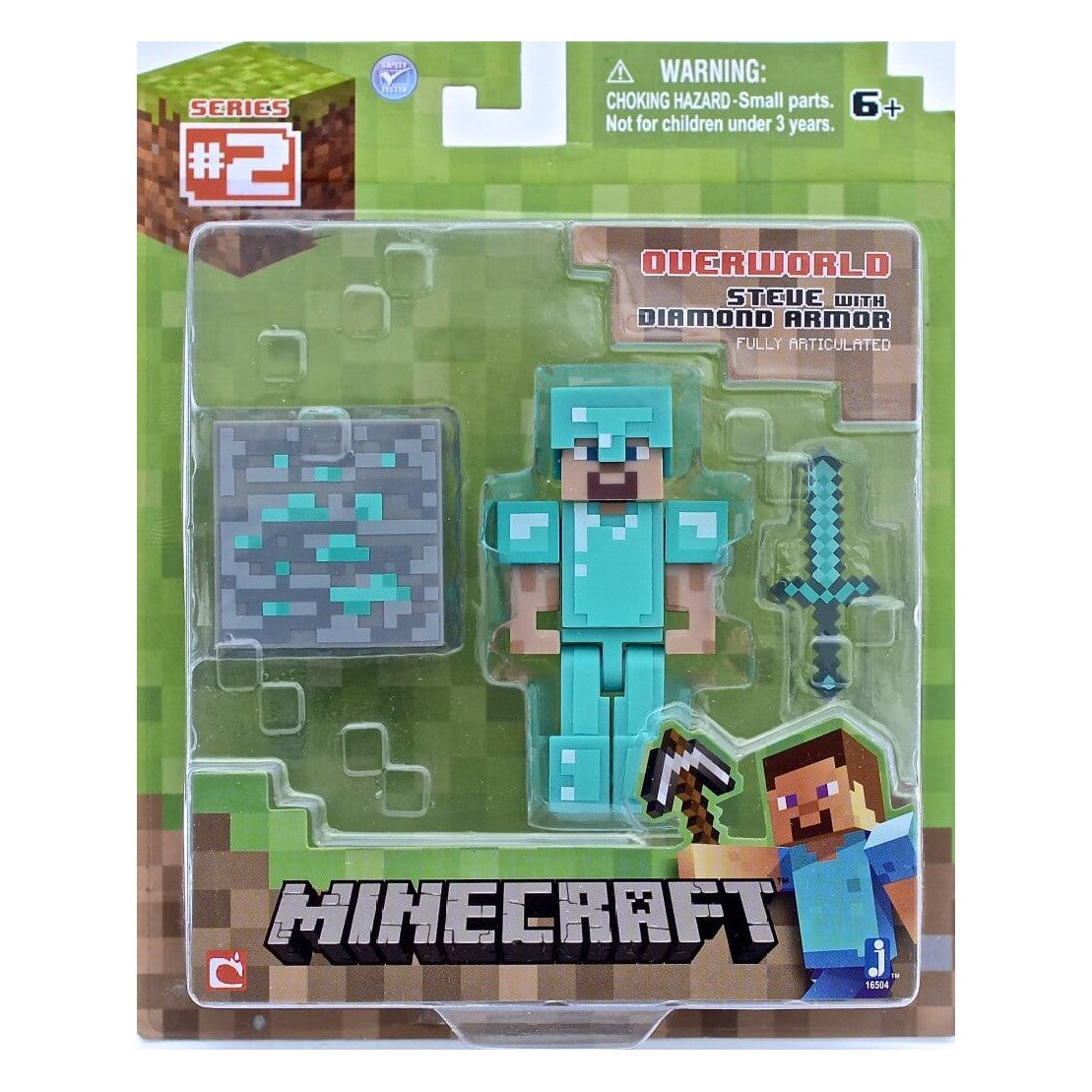 Minecraft Overworld Core Steve with Diamond Armor - Series 2