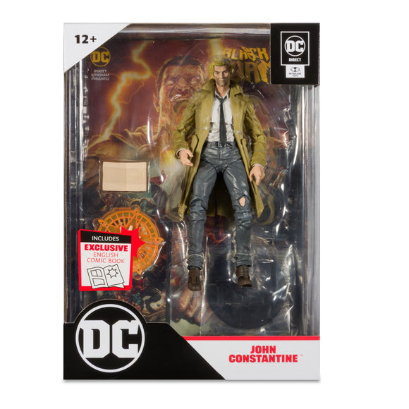 DC Direct Page Punchers John Constantine 7" Black Adam Comic - McFarlane Toys