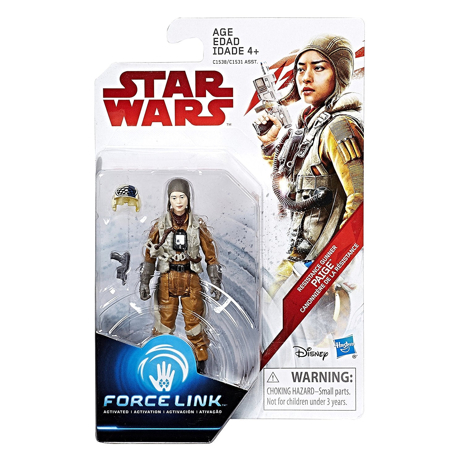 Star Wars Last Jedi Force Link 3.75" Resistance Gunner Paige