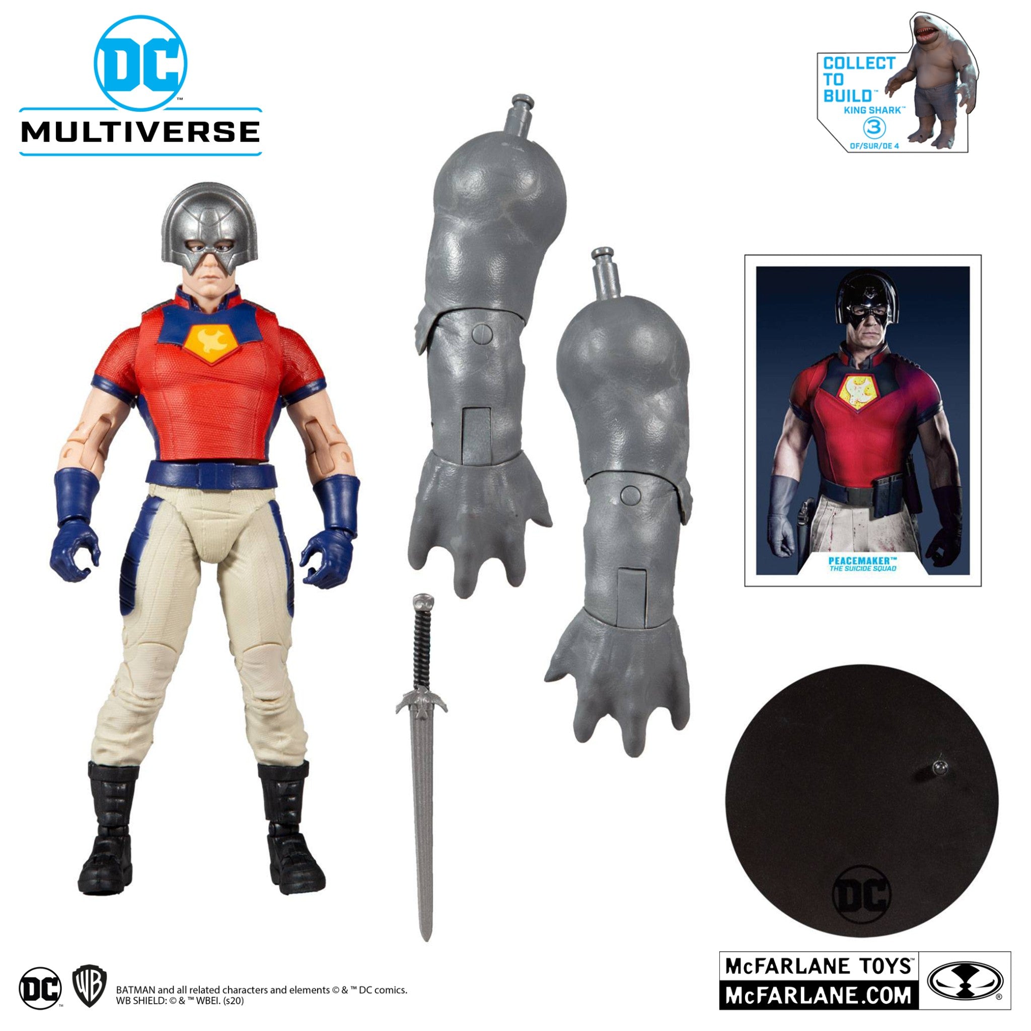 DC Multiverse Suicide Squad Peacemaker BAF King Shark - McFarlane Toys