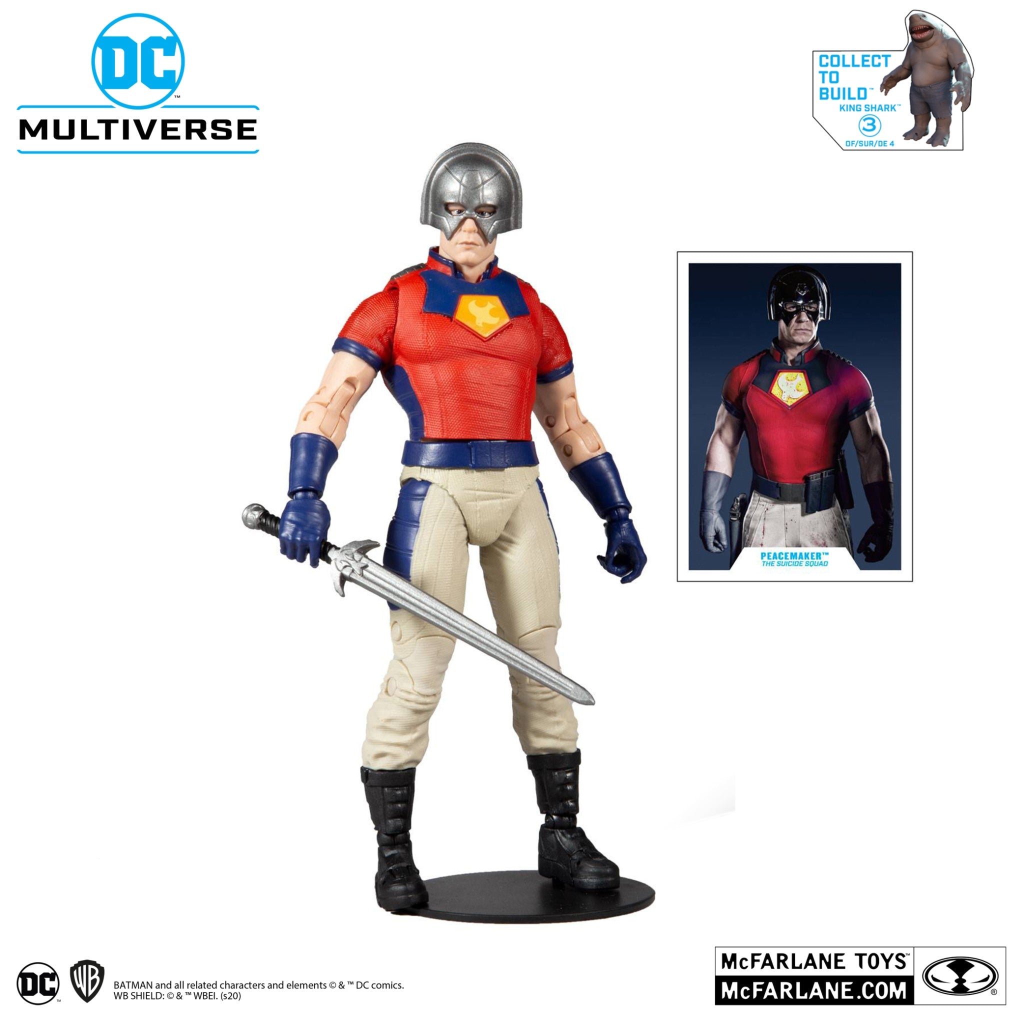 DC Multiverse Suicide Squad Peacemaker BAF King Shark - McFarlane Toys