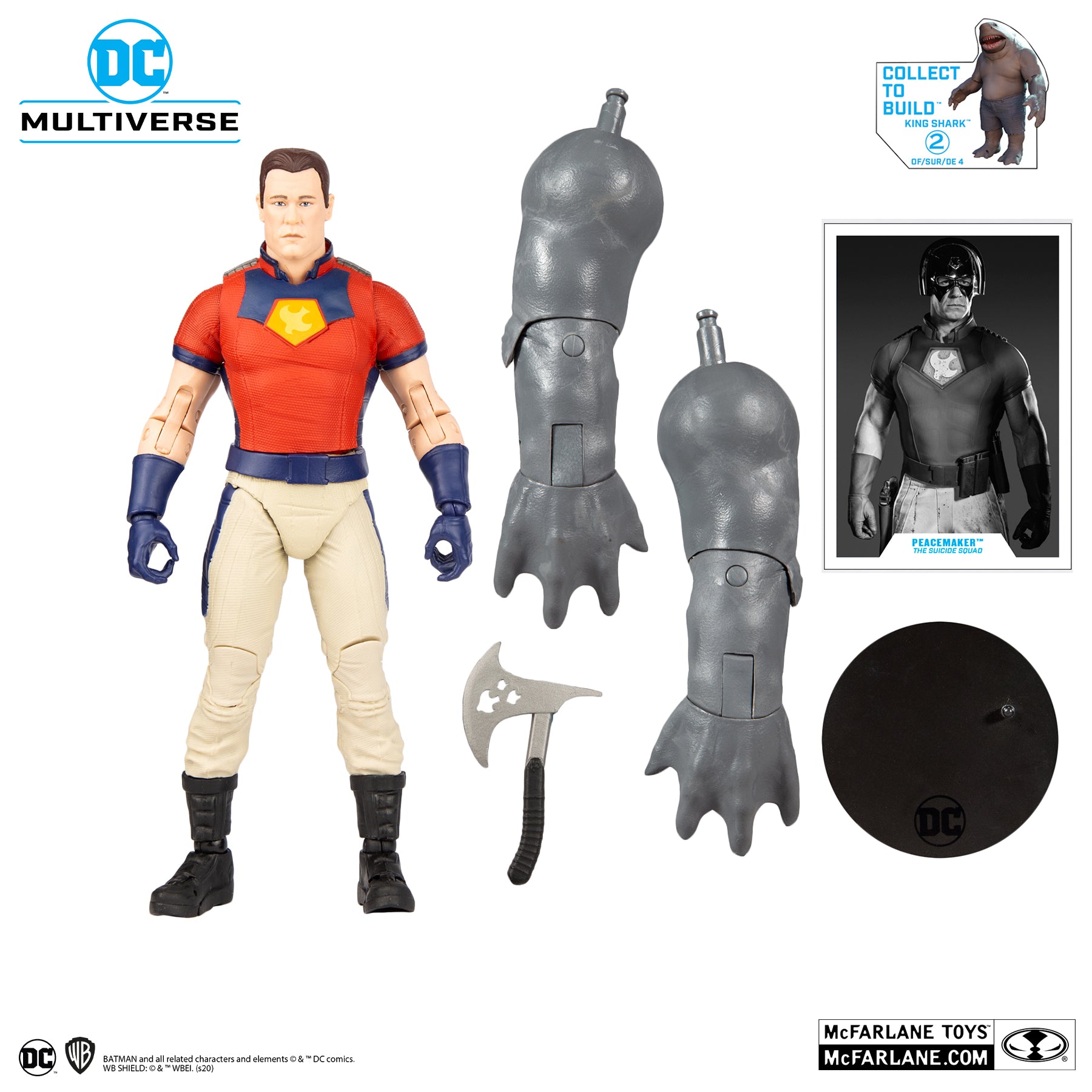DC Multiverse Suicide Squad Peacemaker Unmasked BAF King Shark - McFarlane Toys-2