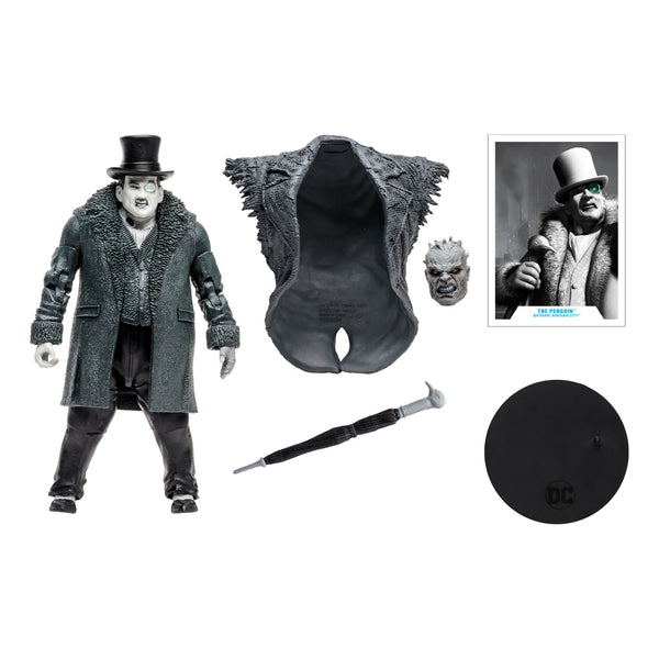 DC Multiverse Arkham City Penguin BAF Solomon Grundy Gold Label B&W - McFarlane